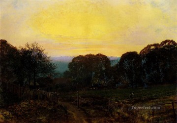  twilight Painting - Twilight The Vegetable Garden city scenes John Atkinson Grimshaw
